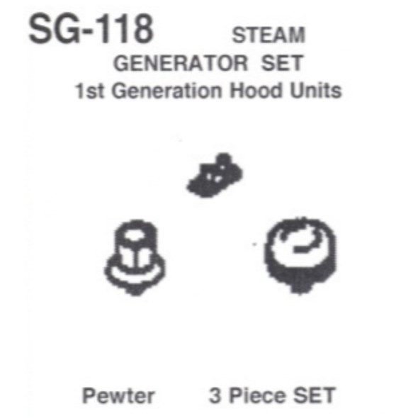 Details West 118 - Steam Generator Set for 1st Hood Units  - HO Scale