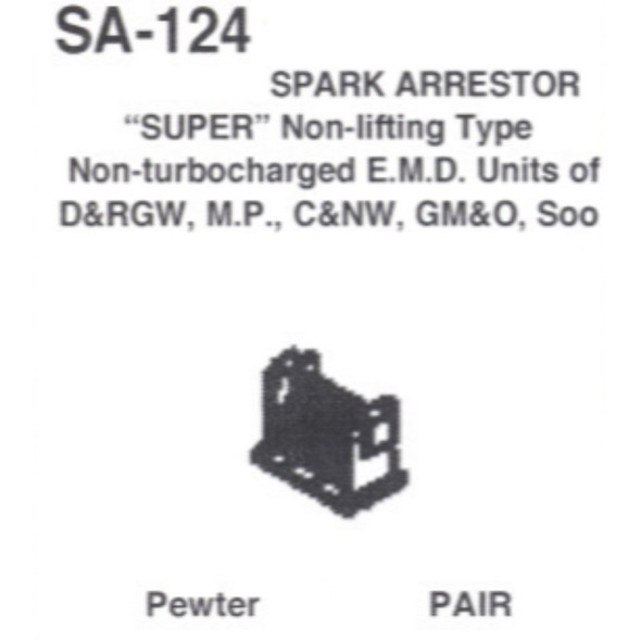 Details West 124 - Spark Arrestor Super Non-Lifting Type pr  - HO Scale