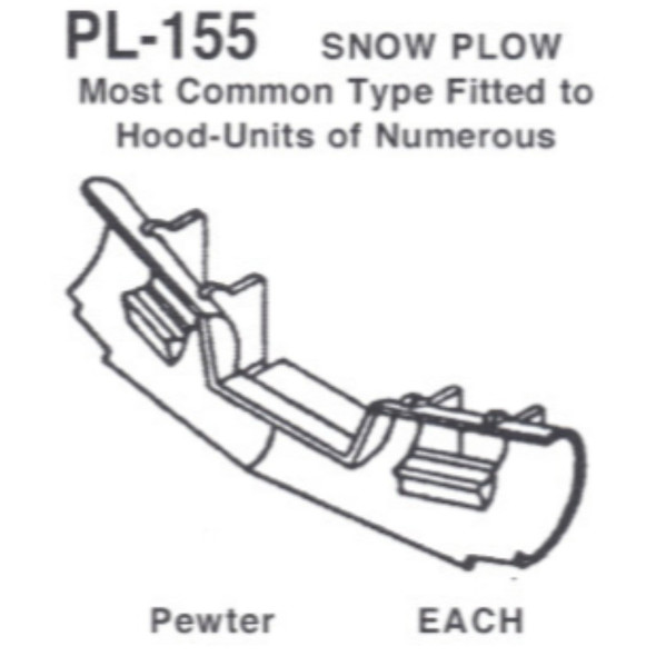 Details West 155 -  Snow Plow: 2Nd. Gen. Hood Units, Numerous Roads   - HO Scale