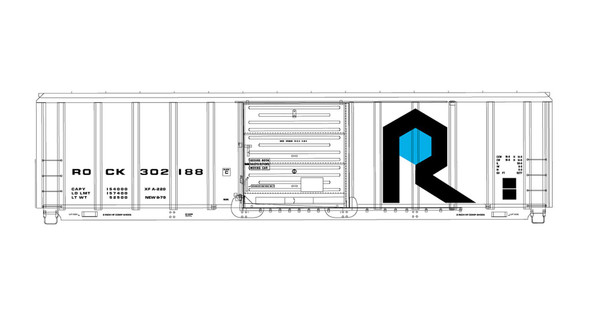 InterMountain 67522-06 - PS 5277 Cu. Ft. Exterior Post Boxcar Rock Island (ROCK) 302241 - N Scale