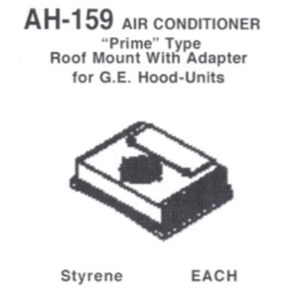 Details West 159 -  Air Conditioner: Prime" Type, Cab Roof Mount   - HO Scale