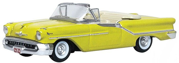 Oxford Diecast 87OC57001 - 1957 Oldsmobile 88 Convertible - Assembled - Coronado Yellow - HO Scale