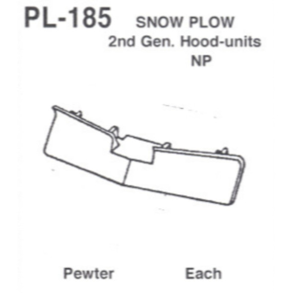 Details West 185 Snow Plow: 2Nd Gen. Hood Units   - HO Scale