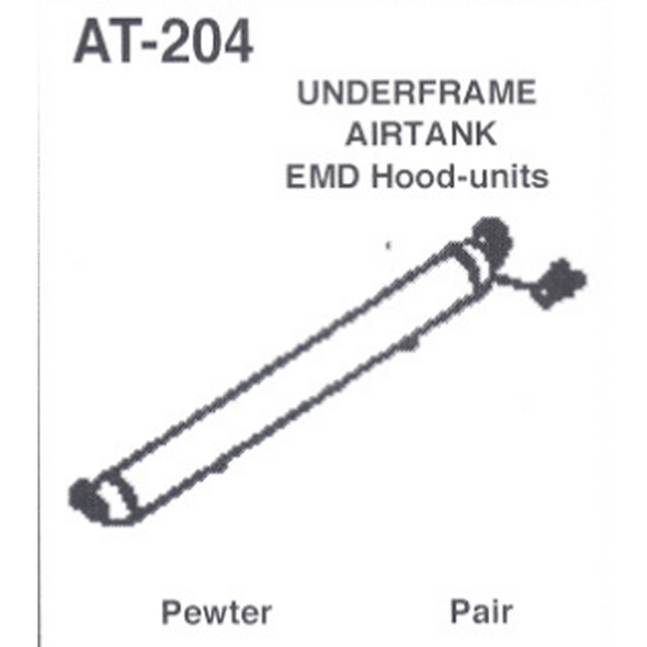 Details West AT-204 - Underframe Airtank EMD Hood Units - HO Scale