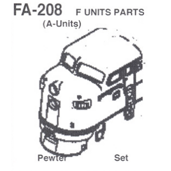 Details West FA-208 - F Units Parts (A-Units) - HO Scale