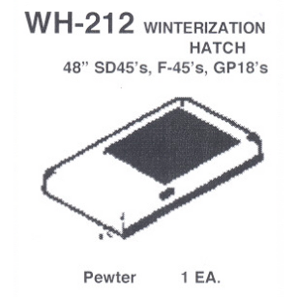 Details West WH-212 - Winterization Hatch 48" SD45's, F-45's, GP18's - HO Scale