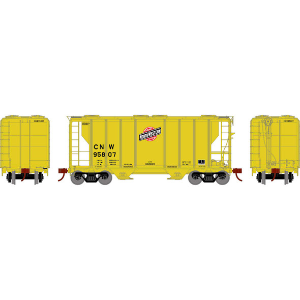 Athearn 63811 - PS-2 2600 Covered Hopper Chicago & Northwestern (CNW) 95807 - HO Scale