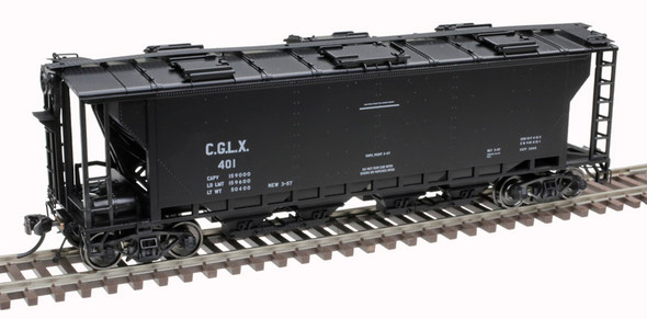 Atlas 20007151 - Slab Side Covered Hopper Potash (CGLX) 401 - HO Scale