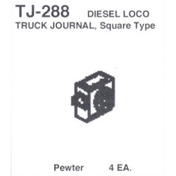 Details West TJ-288 - Diesel Loco Truck Journal, Square Type - HO Scale
