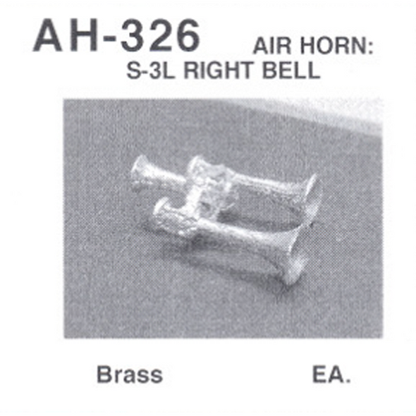 Details West AH-326 - Air Horn: S-3L Right Bell - HO Scale