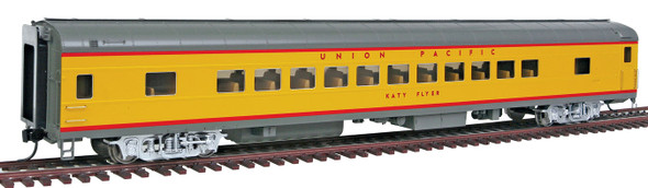 Walthers Proto 920-18500 - 85' ACF 44-Seat Coach - Lighted Union Pacific (UP) Katy Flyer; Early w/printed name, number decals - HO Scale