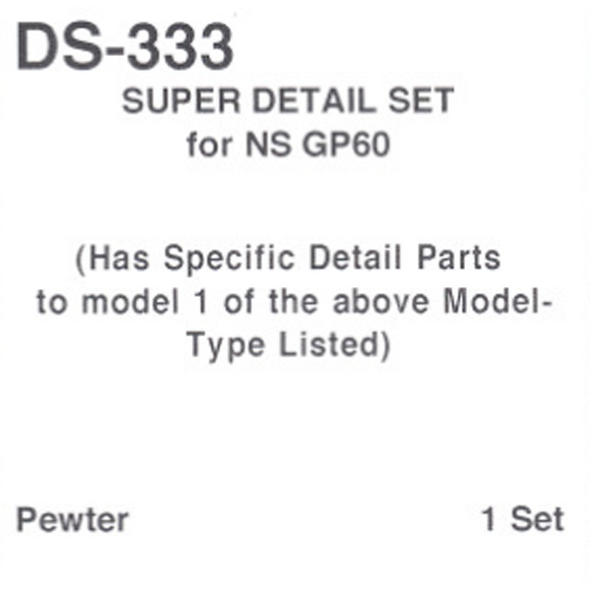 Details West DS-333 - Super Detail Set for NS GP60 - HO Scale