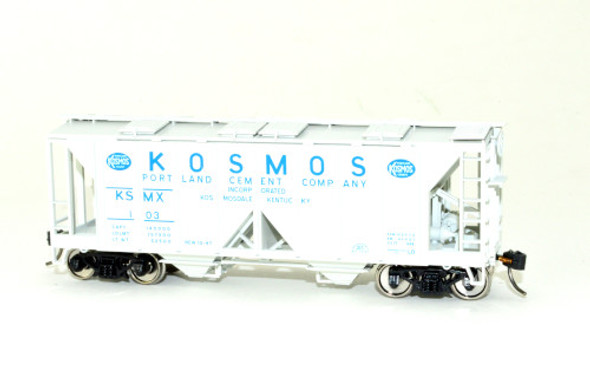 Bowser 43271 - 70 Ton 2-Bay Covered Hopper Kosmos Cement (KSMX) 103 - HO Scale