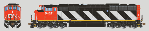 PRE-ORDER: Aurora Miniatures 110002 - GMDD SD50F DC Silent Canadian National (CN) 5427 Stripes - HO Scale