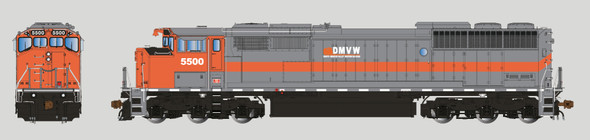 PRE-ORDER: Aurora Miniatures 110011 - GMDD SD50AF DC Silent Dakota, Missouri Valley and Western Railroad (DMVW) 5500 - HO Scale