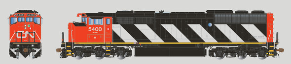 PRE-ORDER: Aurora Miniatures 110501 - GMDD SD50F w/ DCC and Sound Canadian National (CN) 5400 Stripes - HO Scale