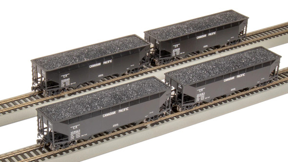Broadway Limited 8109 - AAR 70-Ton 3-Bay Hopper 4 pk Canadian Pacific (CP) 359028, 359040, 359065, 359183 - HO Scale