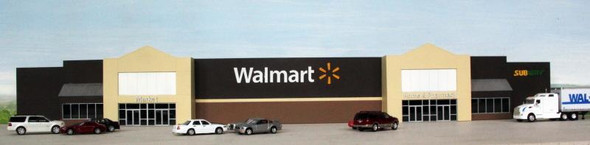 Summit Customcuts WM-001 - Walmart Backdrop Building  - HO Scale Kit