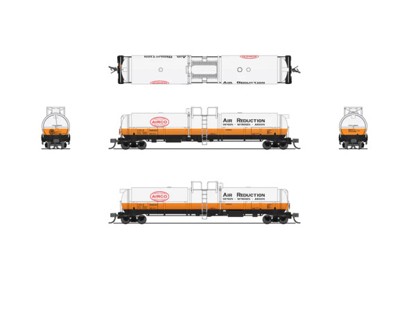 Broadway Limited 8142 - Cryogenic Tank Car Union Tank Car Co (UTLX) Air Reduction 80044, 80066 - N Scale