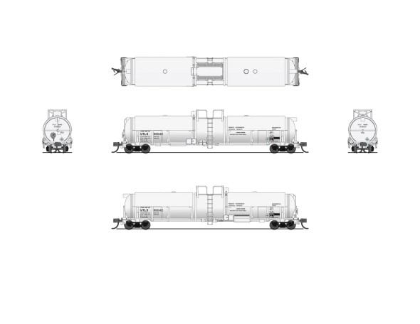 Broadway Limited 8156 - Cryogenic Tank Car Union Tank Car Co (UTLX) 80043 - N Scale