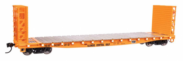 Walthers Mainline 910-5931 - 53' GSC Bulkhead Flat Car Illinois Central Gulf (ICG) 920212 - HO Scale