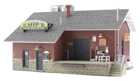 Woodland Scenics BR5028 - Chip's Ice House - Built & Ready Landmark Structure - HO Scale