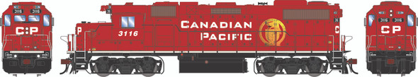 PRE-ORDER: Athearn Genesis 1385 - EMD GP38-2 DC Silent Canadian Pacific (CP) 3116 - HO Scale