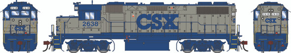 PRE-ORDER: Athearn Genesis 1391 - EMD GP38-2 DC Silent CSX (CSXT) 2638 - HO Scale