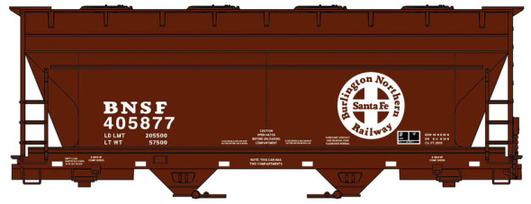 Accurail 2214 - 2-Bay Covered Hopper BNSF 405877 - HO Scale Kit