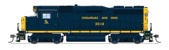 PRE-ORDER: Broadway Limited 9135 - EMD GP30 w/ DCC and Sound Chesapeake & Ohio (C&O) 3024 - HO Scale
