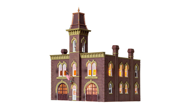 Woodland Scenics BR5034 - Firehouse - Built & Ready Landmark Structure  - HO Scale