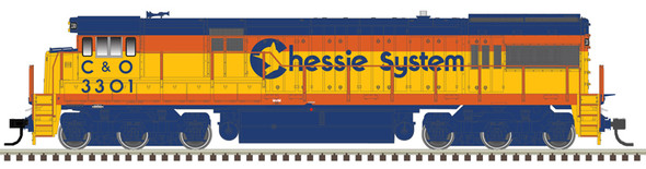 Atlas 10003902 - GE U30C DC Silent Chessie (C&O) 3302 - HO Scale