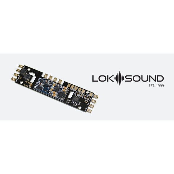 ESU 58821 - LokSound 5 Direct Sound and DCC Control Decoder -- Board Replacement Decoder for Multiple Diesels .67 x 2.72"  17 x 69mm   -