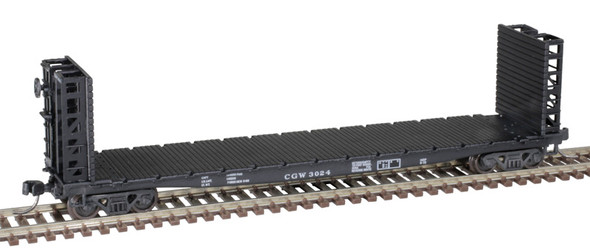 Atlas 50005795 - 48' GSI Bulkhead Flat Car Chicago Great Western (CGW) 3021 - N Scale