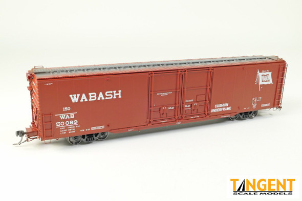 Tangent Scale Models 33013-06 - Greenville 6,000CuFt 60′ Double Door Box Car Wabash (WAB) 50093 - HO Scale