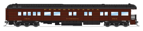 PRE-ORDER: Broadway Limited 8972 - Z74D Business Car Pennsylvania (PRR) 7510, "Pittsburgher" - HO Scale