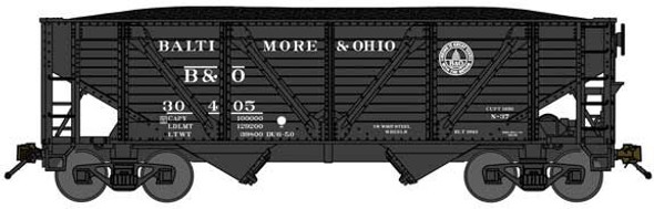 Bluford Shops 63125 - 2-Bay War Emergency Composite Hopper w/ Coal Load Baltimore & Ohio (B&O) 30830 - N Scale