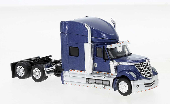 Brekina 85828 - 2010 International Lonestar Sleeper-Cab Semi Tractor, Metallic Blue  - HO Scale