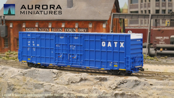 Aurora Miniatures 306044 - 7550 cf 60' Plate F Boxcar General American (LRS) 141008 - HO Scale