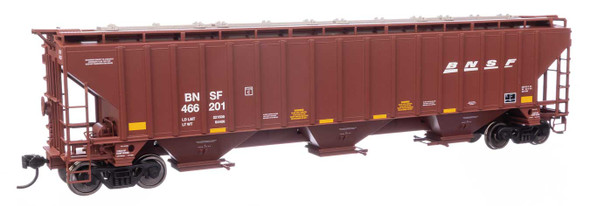 Walthers Mainline 910-49029 - 57' Trinity 4750 3-Bay Covered Hopper BNSF 466201 - HO Scale