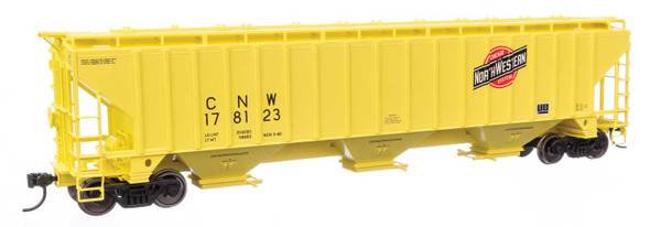 Walthers Mainline 910-49034 - 57' Trinity 4750 3-Bay Covered Hopper Chicago & Northwestern (CNW) 178123 - HO Scale