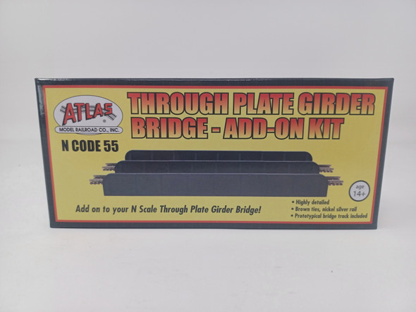 Atlas 2082 - Code 55 Through Plate Girder Bridge Single-Track Add-On  - N Scale Kit
