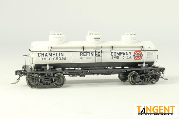 Tangent Scale Models 11516-05 - 6,000 Gallon 3 Dome Tank Car HHCX Champlin Refining Company 5037 - HO Scale