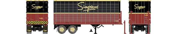 Rapido 403079 - 26' Can-Car Dry Van Trailer Simpsons T403 - HO Scale