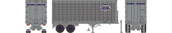 Rapido 403086 - 26' Can-Car Dry Van Trailer Canada Cartage 8H0386 - HO Scale