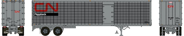 Rapido 403109 - 45' Trailmobile Dry Van Trailer w/side door Canadian National (CN) 204906 - HO Scale