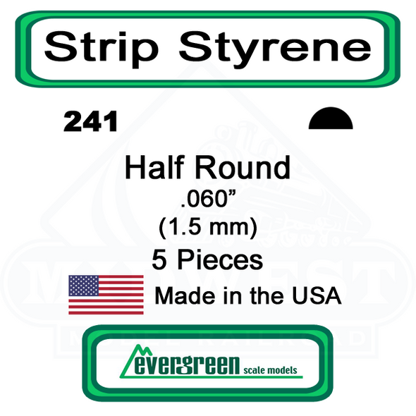 Evergreen 241 -  Half Round .060"