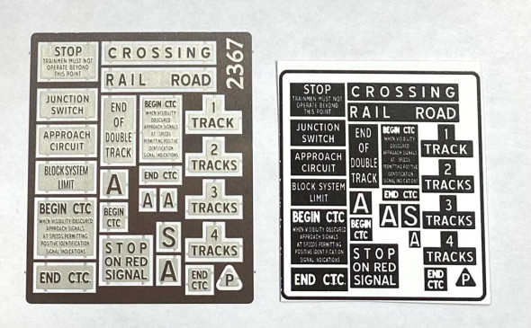 Showcase Miniatures 2367 - Trackside Signage  - HO Scale Kit