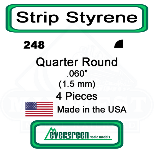 Evergreen 248 -  Quarter Round .060in