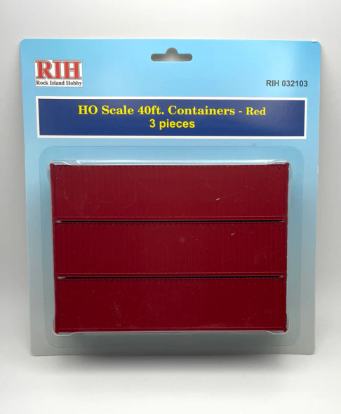 Rock Island Hobby  032103 - 40' Container Red  - HO Scale